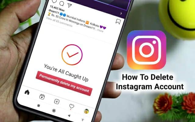 how to delete instagram account on iphone