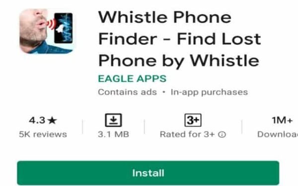 whistle app to find phone