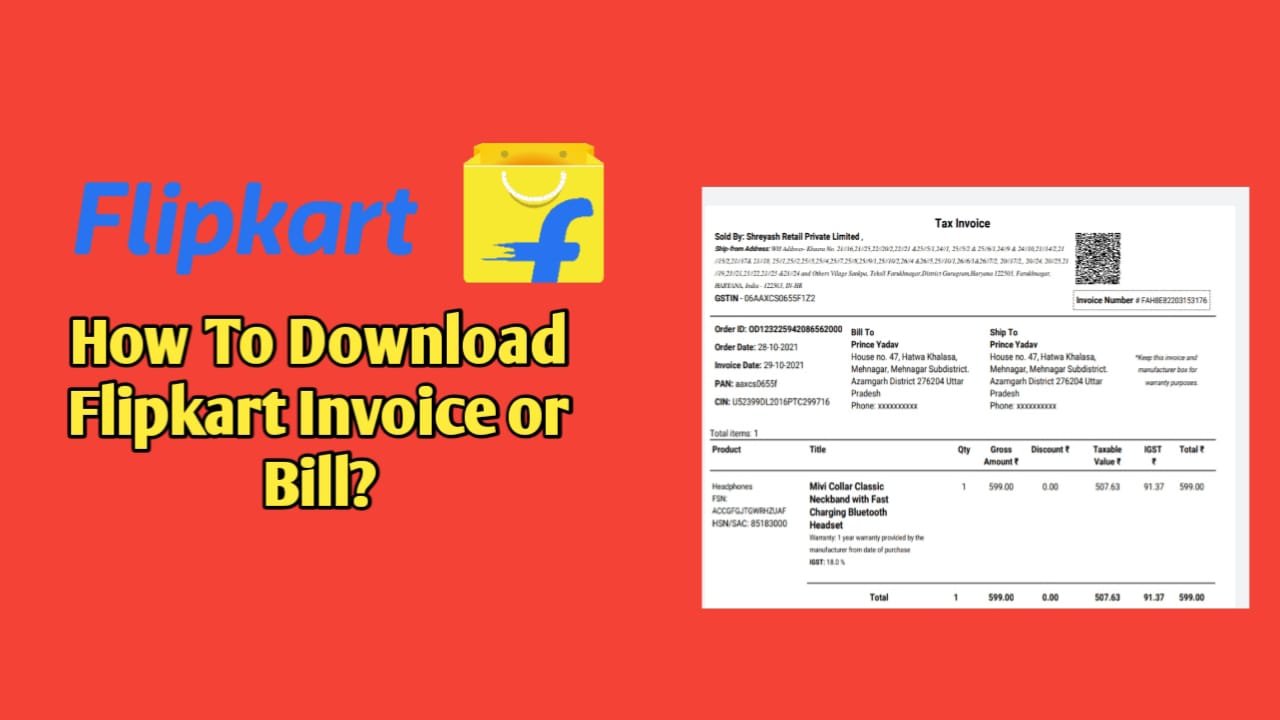 How To Download The Flipkart Invoice or Bill 