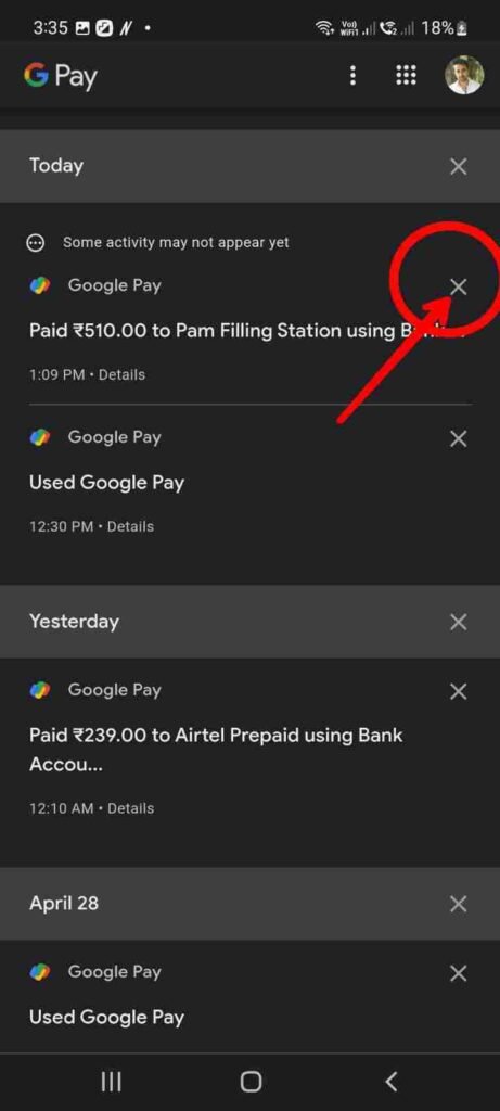 How To Clear Google Pay Transaction History