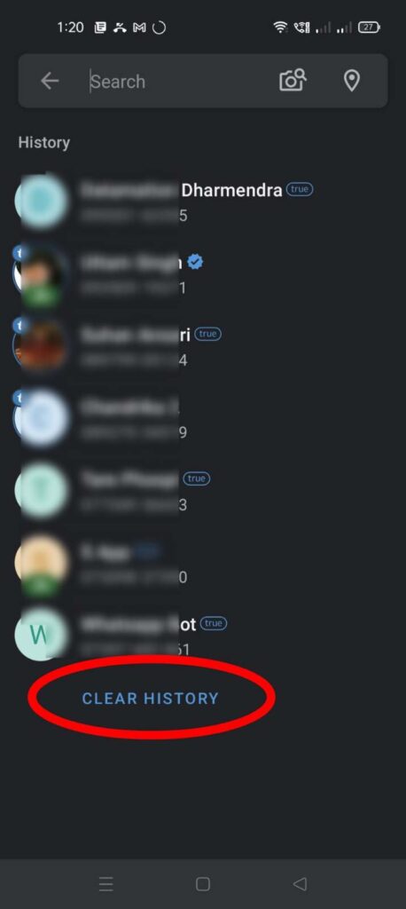 How To Clear Search History In Truecaller
